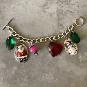 Vintage Christmas charm bracelet